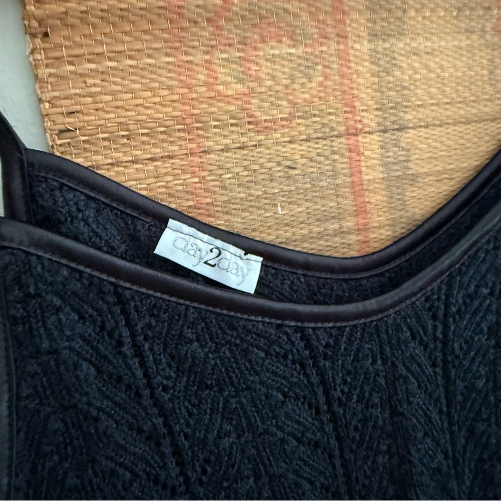 Vintage Black Knit Cami Top - Picture 2 of 5